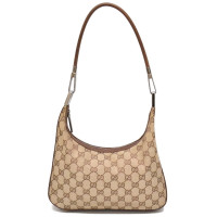 Gucci Handtasche aus Canvas in Braun