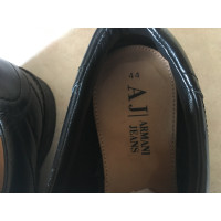 Armani Jeans Trainers Leather in Black