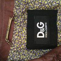 Dolce & Gabbana Jacke/Mantel aus Leder in Braun