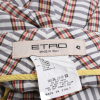 Etro trousers with checked pattern