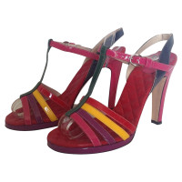 D&G Multicolor patent leather high sandals