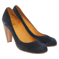 Fred De La Bretoniere Pumps/Peeptoes aus Wildleder in Blau