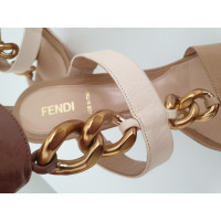 Fendi Sandals Leather in Cream