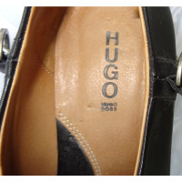 Hugo Boss Stiefeletten aus Leder in Schwarz