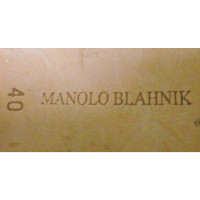 Manolo Blahnik Slippers/Ballerinas Suede in Black