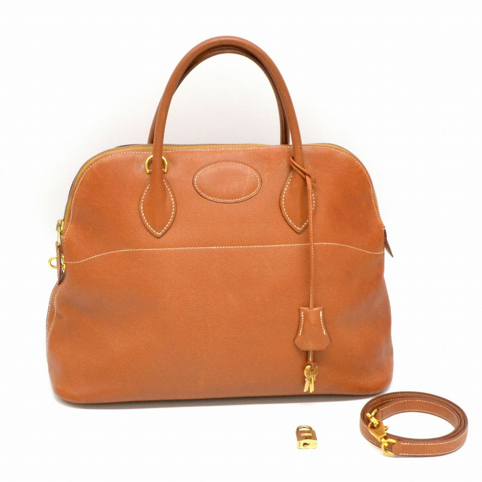 Hermès Bolide Bag 35 aus Leder in Braun