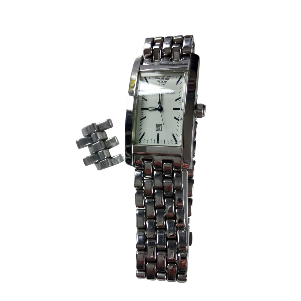 Armani Armbanduhr aus Stahl in Silbern