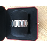 Cartier Armbanduhr aus Stahl in Weiß