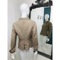 Brunello Cucinelli Jacket/Coat Linen in Brown