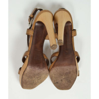 Prada Sandales en Cuir en Ocre