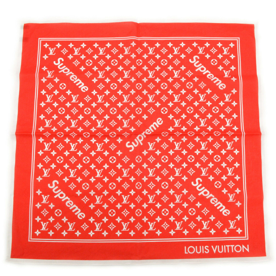 Louis Vuitton Echarpe/Foulard en Coton en Rouge