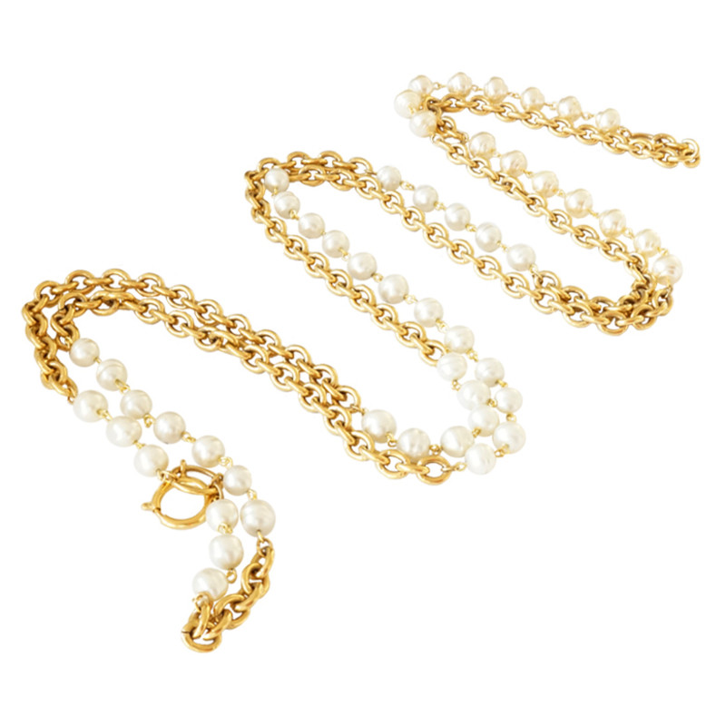 Chanel Sophisticated 202cm Pearl Necklace Sautoir necklace