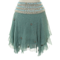 Blumarine Silk skirt in turquoise