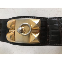 Hermès Collier de Chien Armband en Cuir en Noir