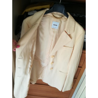Moschino Jacket/Coat Linen in Yellow