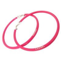 Chanel Grote hoop Earrings hoop earrings - sterke roze