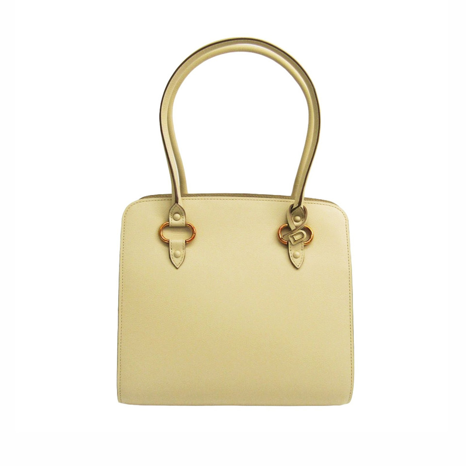 Delvaux Handtas Leer in Beige