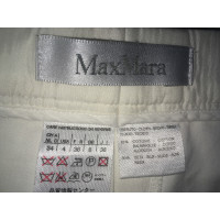 Max Mara Paire de Pantalon en Coton en Crème