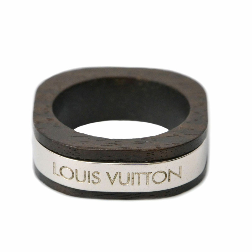 Louis Vuitton Ring aus Holz in Braun