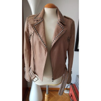 Ash Jacke/Mantel aus Leder in Taupe