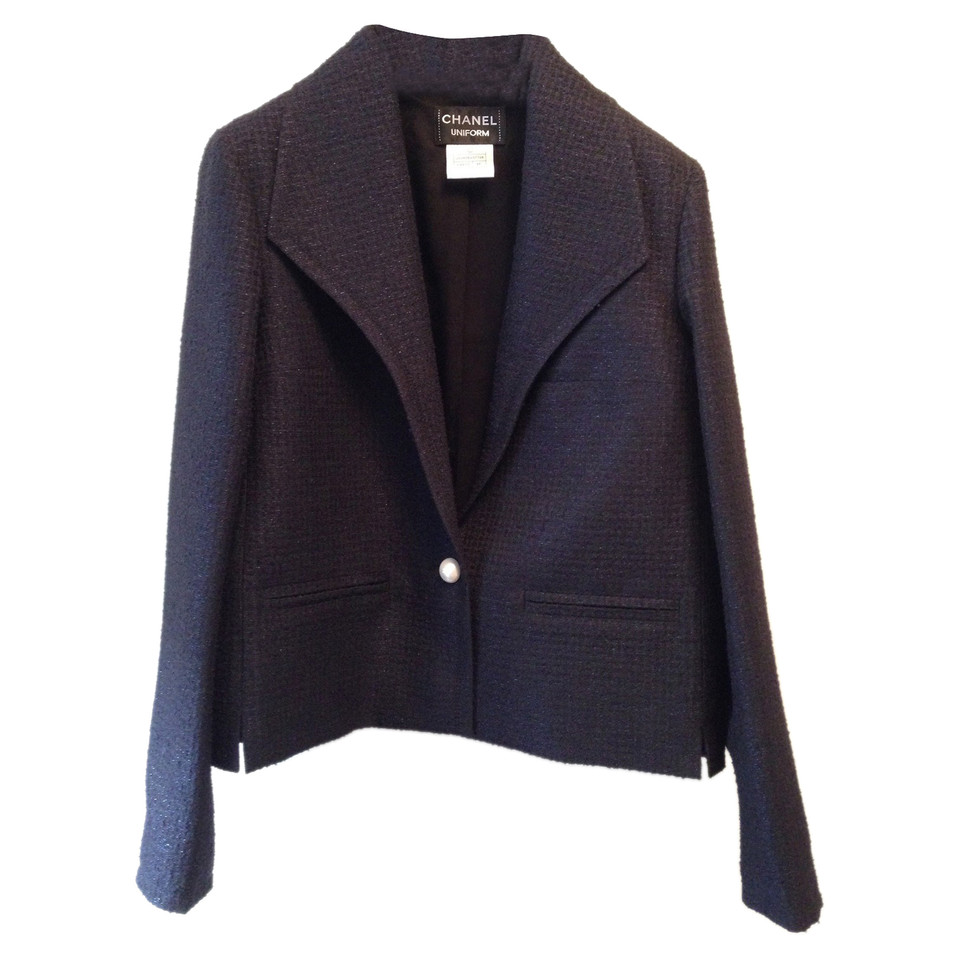 Chanel Uniform Jacke/Mantel in Blau