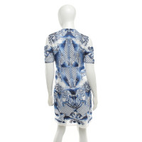 Thurley Sheath dress in blue / white