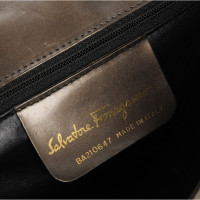 Salvatore Ferragamo Clutch Bag Leather in Grey
