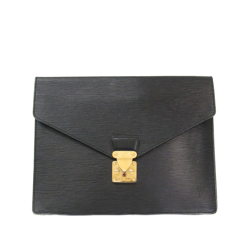 Louis Vuitton Porte Documents leather in black