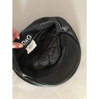 D&G Hut/Mütze aus Leder in Schwarz