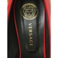Versace Pumps/Peeptoes Leer in Rood