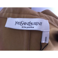 Yves Saint Laurent Kleid aus Baumwolle in Braun
