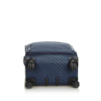 Chanel Coco Case Trolley en cuir bleu