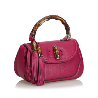 Gucci New Bamboo Bag aus Leder in Rosa / Pink
