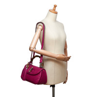 Gucci New Bamboo Bag aus Leder in Rosa / Pink