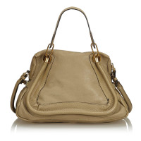 Chloé Leather paraty bag in beige