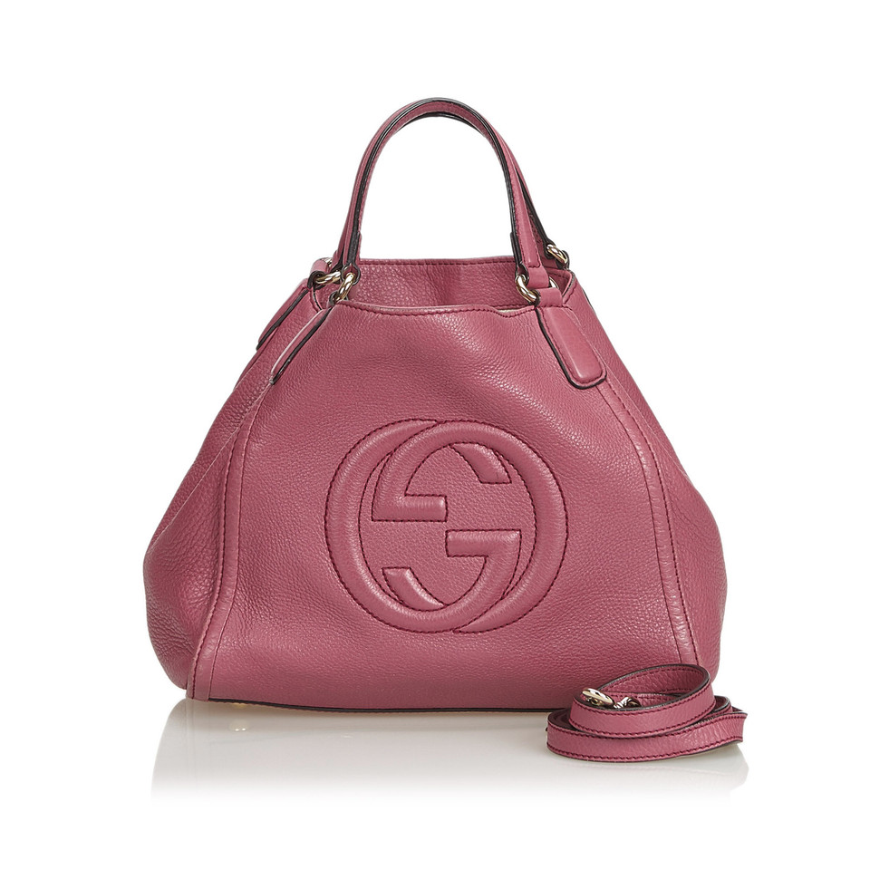 Gucci Soho Bag aus Leder in Violett