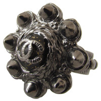 Chanel Ring - SPIKES & CC logo on metal dust
