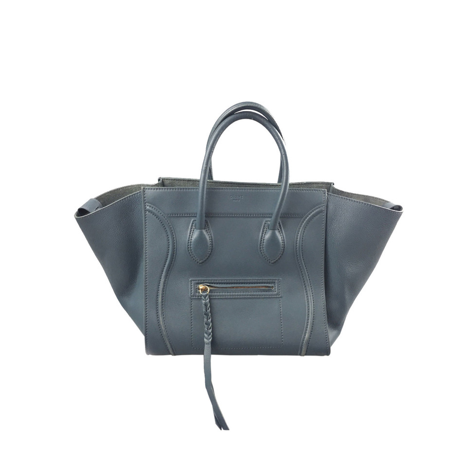 Céline Phantom Luggage aus Leder in Blau