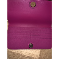 Hermès Täschchen/Portemonnaie aus Leder in Rosa / Pink