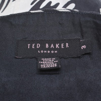 Ted Baker zijden jurk in zwart / White