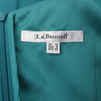 L.K. Bennett zijden jurk in turquoise