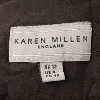 Karen Millen Silk Top in Bruin
