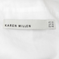 Karen Millen Bluse mit Spitzendetails in Weiß