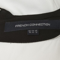 French Connection Kleid in Schwarz/Weiß