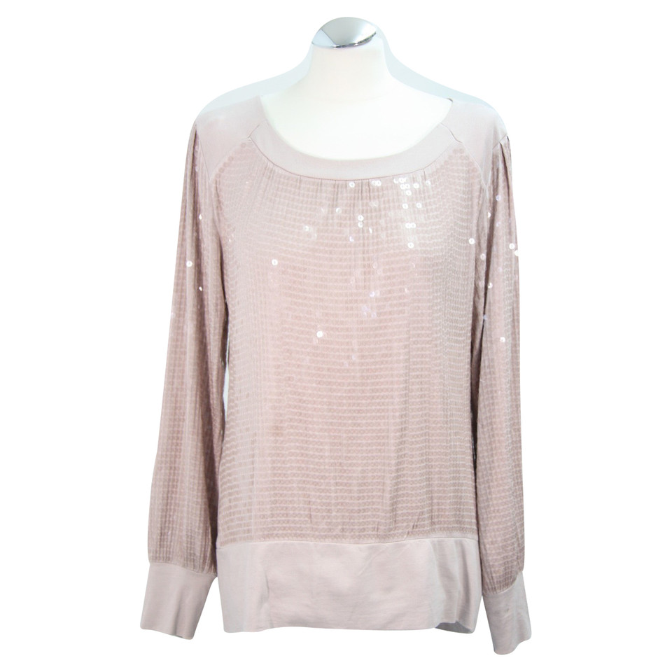 Reiss Sequin shell in blush pink