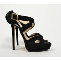 Jimmy Choo Sandalen aus Wildleder in Schwarz