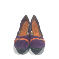 Tod's Slippers/Ballerinas Suede in Violet