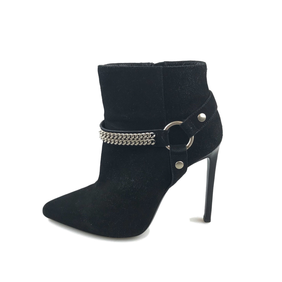 Yves Saint Laurent Pumps/Peeptoes aus Wildleder in Schwarz