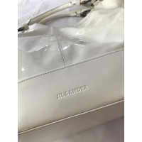 Jil Sander Shopper Patent leather in White
