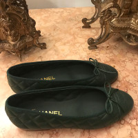 Chanel Mokassins / Ballerinas aus grünem Leder